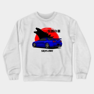 JDM Blue Skyline R34 GTR Crewneck Sweatshirt